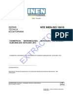 Extracto: NTE INEN-ISO 18416
