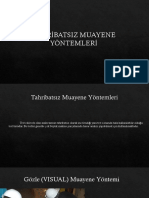 Tahribatsız Muayene Yöntemleri