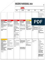 Programação Semanal da Paróquia São Francisco de Assis