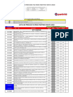 Lista de Precios Filtros Partmo