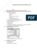 Parámetros para Los Trabajos Individuales