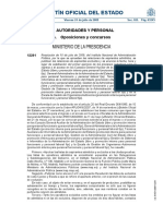 Boletín Oficial Del Estado: Ministerio de La Presidencia