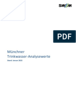 Trinkwasser Analysewerte