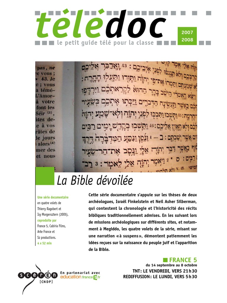 La Bible Dévoilée : Histoire et Archéologie | PDF | Livre de l'Exode ...