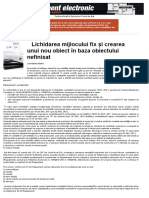 Lichidarea Mijlocului Fix Și Crearea Unui Nou Obiect În Baza Obiectului Nefinisat