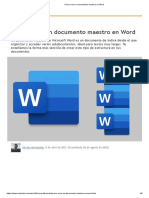 Cómo Crear Un Documento Maestro en Word