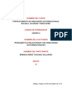 Problemática Relacionada Con Habilidades Socioemocionales