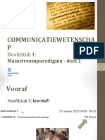 Communicatiewetenscha P: Hoofdstuk 4