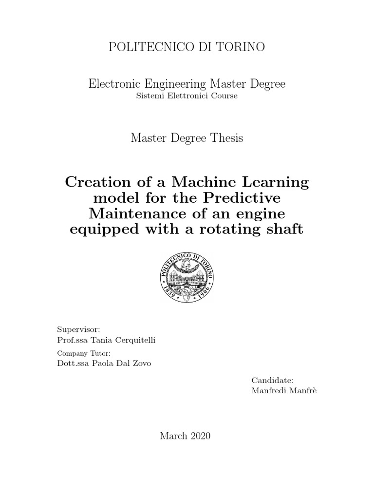 Predictive Maintenance for Rotating Machinery | PDF | Machine Learning ...