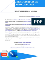 Carta de Solicitud de Permiso Laboral