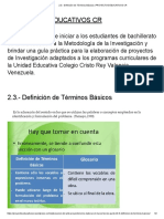 2.3. - Definición de Términos Básicos - PROYECTOS EDUCATIVOS CR