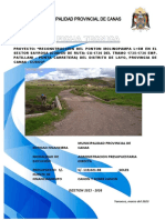Ficha Tecnica: Municipalidad Provincial de Canas