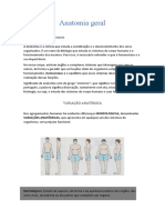 Anatomia Geral: Introdução A Anatomia