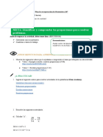 META: Identificar y Comprender Las Proporciones para Resolver Problemas