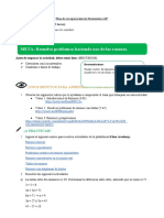 META: Resuelvo Problemas Haciendo Uso de Las Razones.: ¡Unos Minutos para Aprender O para Recordar!