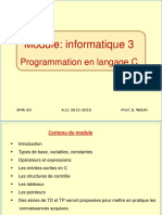 Module: Informatique 3: Programmation en Langage C