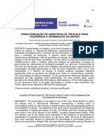 Caracterização de Genótipos de Triticale para Tolerância À Germinação Na Espiga