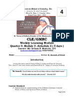 Cle/Gmrc: Weekly Learning Module