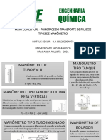 Mapa conceitual sobre tipos de manômetros