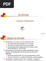 Javascript: Language Fundamentals