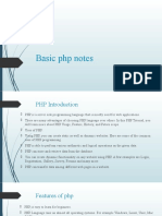 Basic PHP Notes