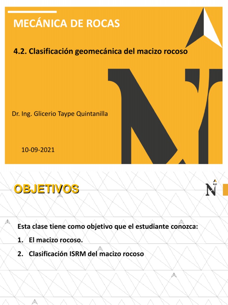Clasificación Geomecánica del Macizo Rocoso | PDF | Naturaleza | Rocas