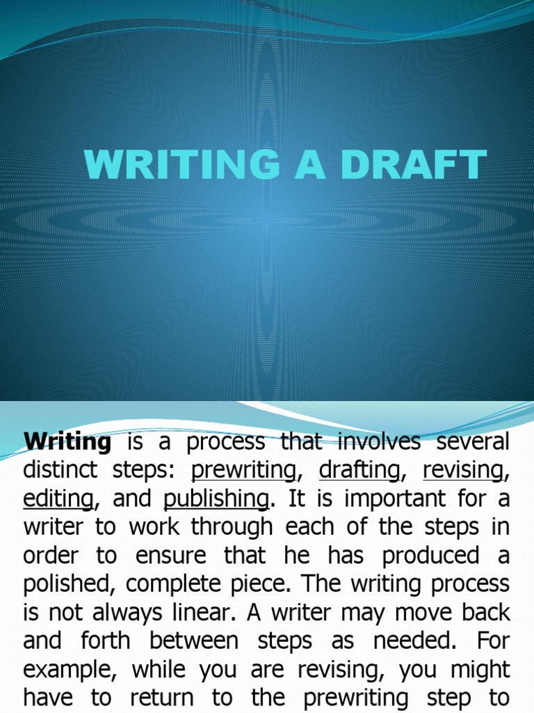 Writing A Draft PDF Cognitive Science Communication