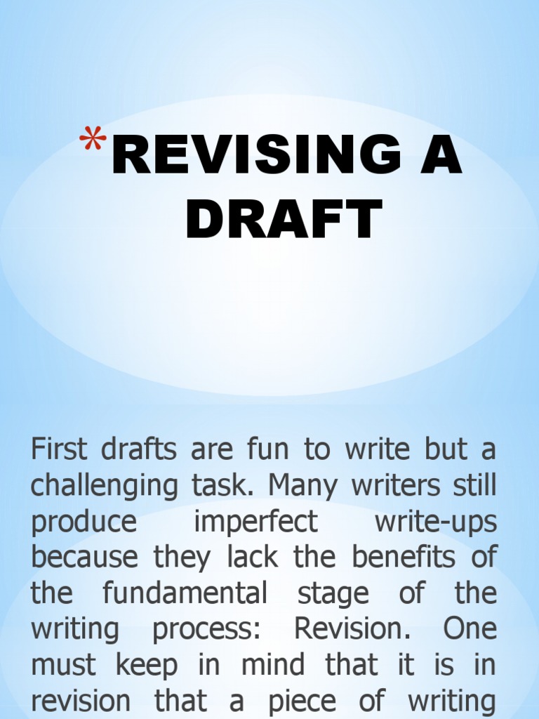 The DRAFT Method: A Guide to Effective Revision | PDF