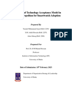 Group 4 - Application of Technology Acceptance Model in Dhaka Metropolitan For Smartwatch Adoption