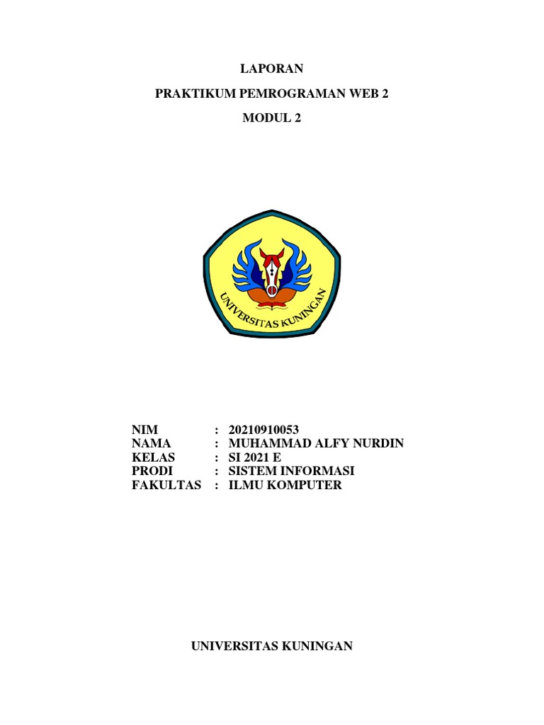 Laporan Praktikum Pemrograman Web 2 Modul | PDF