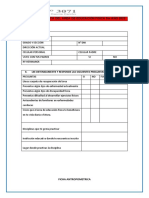 Ficha diagnóstica de Educación Física 5to año