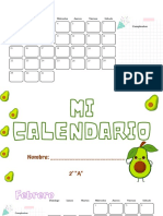 Calendario Mensual 2023 Llamativo Alegre Colorido