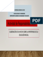 Actividad de Responsabilidad Social: Elaboración de Un Afiche Sobre La Importancia de La Educación Inicial