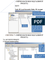 7.1. Account Policy 1. Password Policy Policies.: Vào Aministrative Tools Local Sercurity Policy Account
