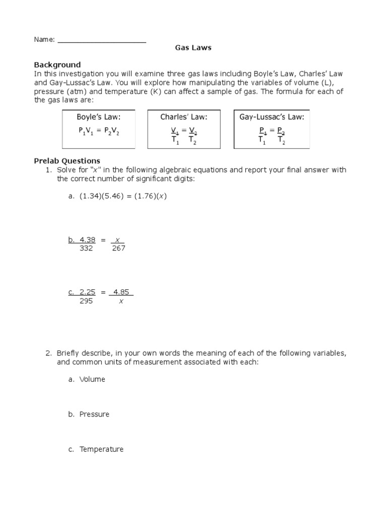 Exploring Gas Laws and Calculations | PDF | Gases | Temperature