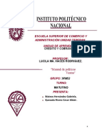3RM52 - Manual Politica de Ventas, Credito y Procedimiento de Cobranza.