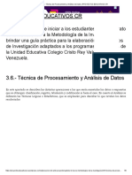3.6. - Técnica de Procesamiento y Análisis de Datos - PROYECTOS EDUCATIVOS CR