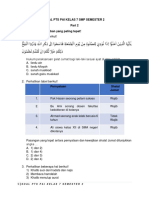 SOAL PTS PAI KELAS 7 SMP SEMESTER 2 Part.2