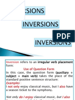 Inversions in English Grammar