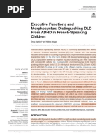 Stanford - 2020 - Executive Functions and Morphosyntax Distinguishing DLD From ADHD in French-Speaking Children