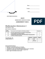 Mathematics Extension 2: Assessment Task 1