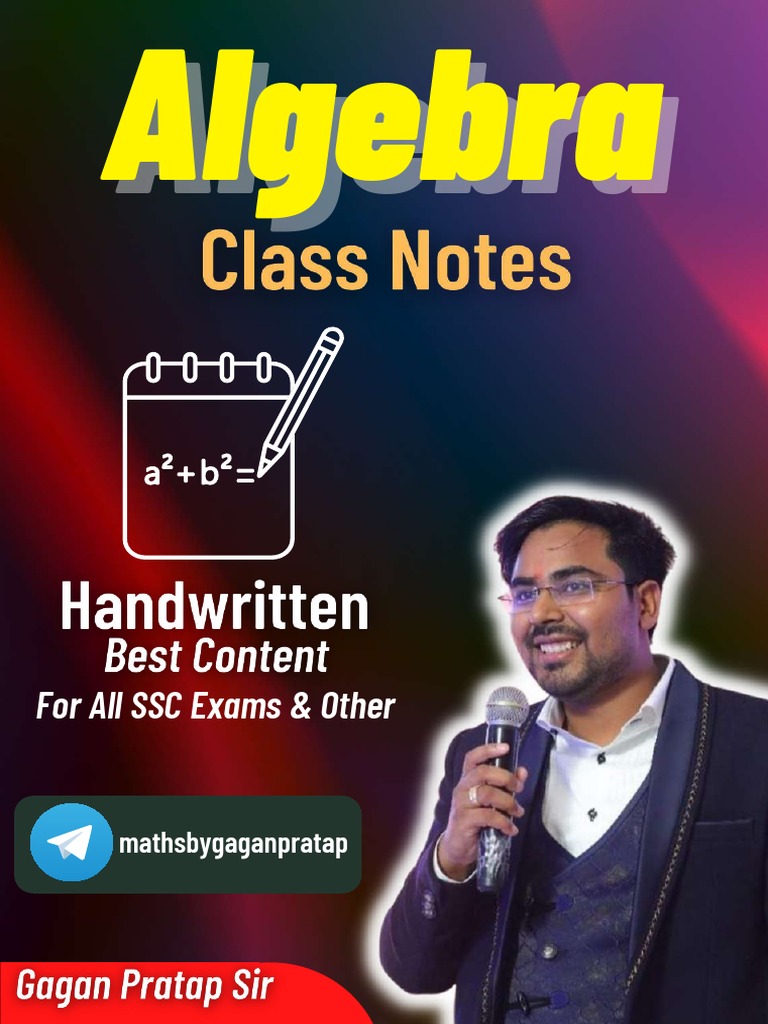 Algbera class notes by gagan pratap sir pdf