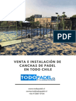 Venta E Instalación de Canchas de Padel en Todo Chile: WWW - Todopadel.cl Contacto@todopadel - CL +56 9 5387 5734