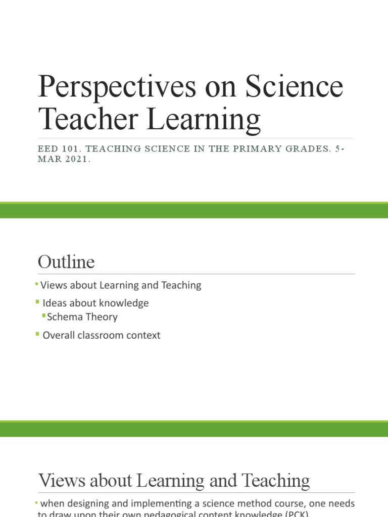Teacher Learning in Primary Science Education | PDF | Learning | Schema ...