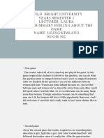Build Bright University Year3 Semester 1 Lecturer: Laura Task1: Summary Feeling About The Game Name: Leang Kimlang ROOM:302