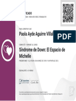 Paola Ayde Aguirre Villalba Síndrome de Down: El Espacio de Michelle
