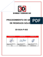 3D-SGA-P-002 Procedimiento de Residuos
