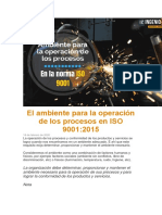 Ambiente procesos ISO 9001