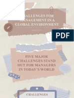 Challenges For Management I A Global Environment