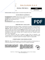 Ficha Técnica: Producto Aplicación Datos Físicos / Químicos Ingrediente Activo Apariencia Olor PH Solubilidad Modo de Uso